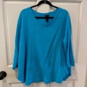 Focus Casual Life blue waffle top